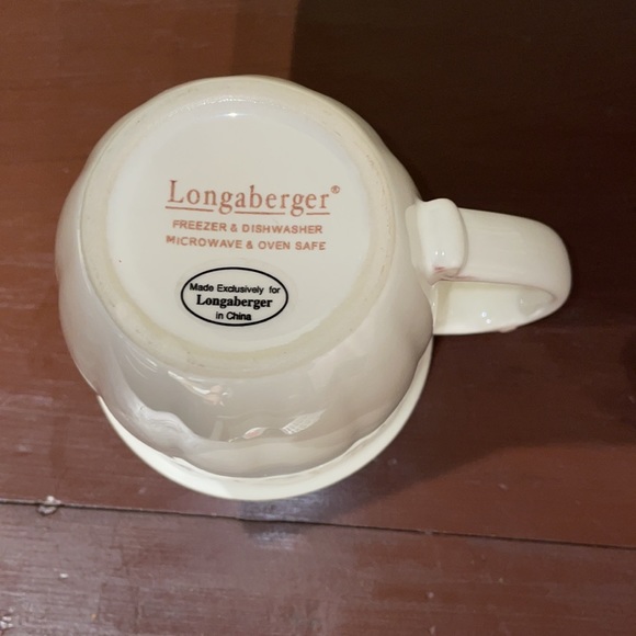 Longaberger pottery vintage Blossoms coffee mug (12 oz) - Picture 4 of 5